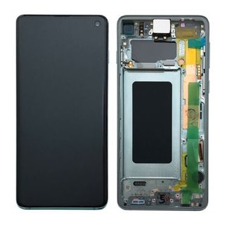 Samsung Galaxy S10 LCD Display und Touchscreen mit Rahmen Grn