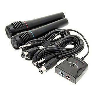 WII, XBOX 36 Details about  5 in 1 Wired Karaoke 2Pcs Microphone for PS4/PS3 / PS2 / PC / Wii / Xbox 360