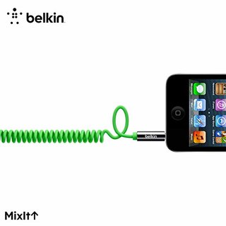 Belkin MIXIT Coiled Cable - Audiokabel - Mini-Phone Stereo 3.5 mm (M) - Mini-Phone Stereo 3.5 mm (M) - 1.8 m black