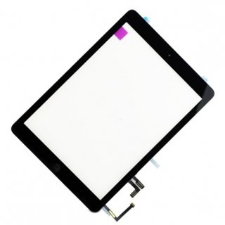 iPad Air Touch Screen Glas + Home Button + Kamera Halterung in schwarz
